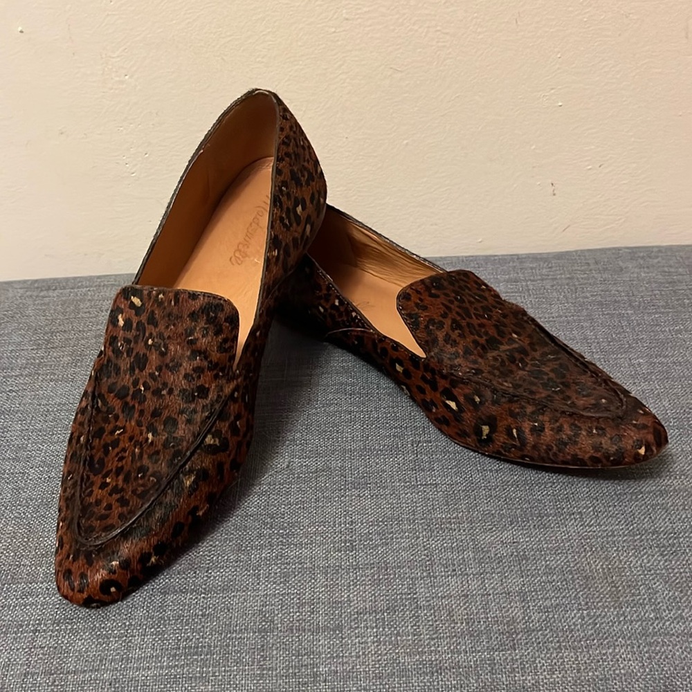 EUC Madewell size 9 The Frances Leopard Print Calf Hair Loafers